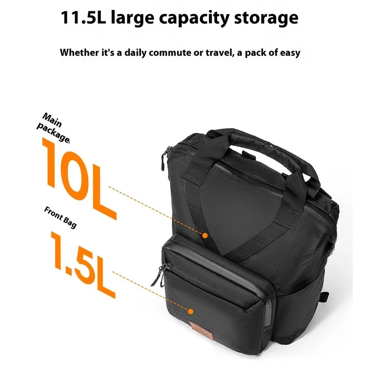 ROCKBROS 30110072 / H43 Sacoche pour vélo pliant Brompton Sac à dos de cyclisme Sacoche de voyage extérieur Grand et petit ensemble - Noir