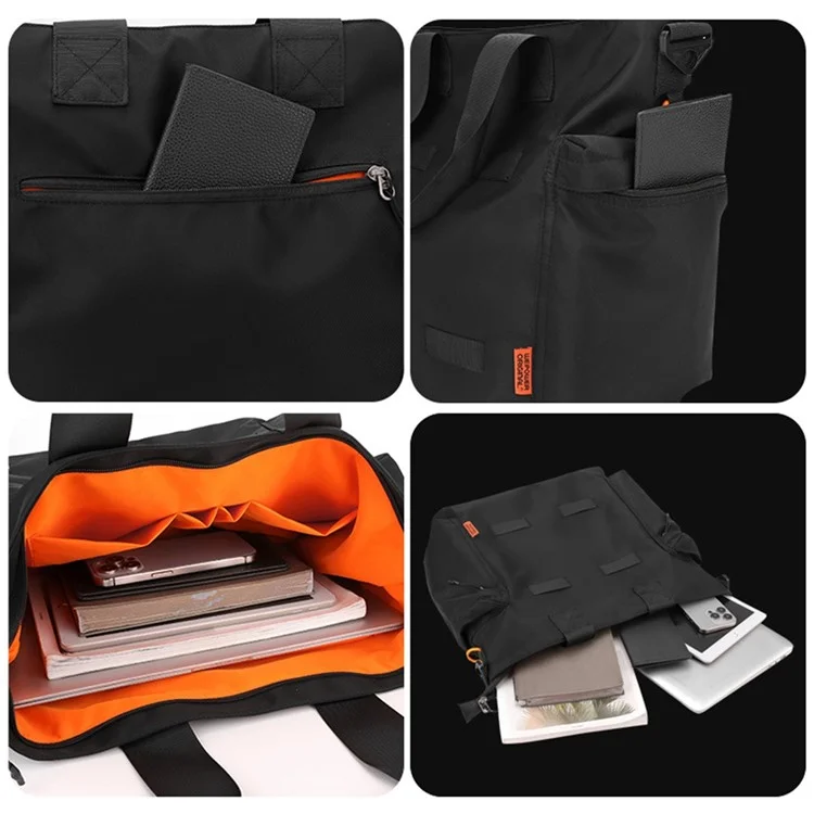 WEPOWER 870 Lässige Reisetasche Leichte wasserdichte Nylon-Umhängetasche - Schwarz