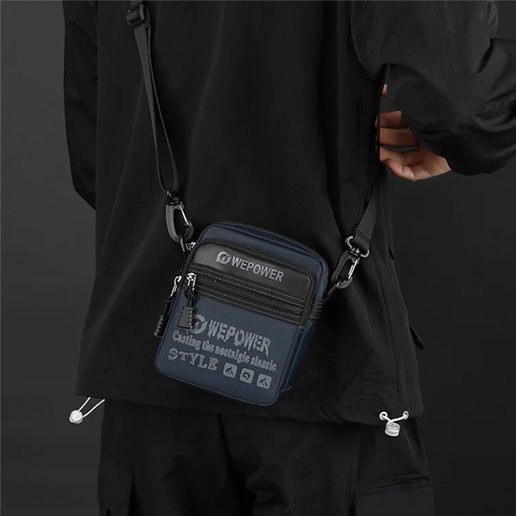 WEPOWER 3106 Men Fashion Nylon Shoulder Bag Outdoor Travel Crossbody Messenger Bag - Black