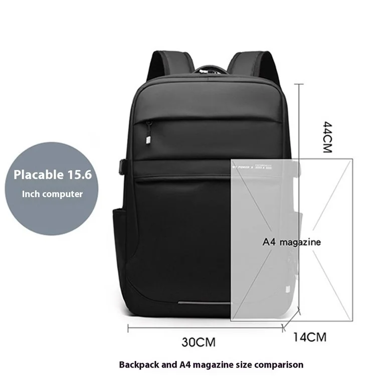 WEPOWER 1328 Sac à dos de voyage pour ordinateur portable professionnel en tissu 900D - Sac à dos double épaule pour étudiants - Noir