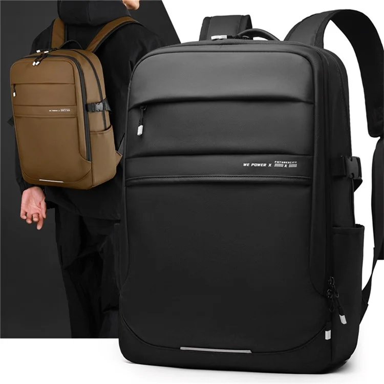 WEPOWER 1328 Sac à dos de voyage pour ordinateur portable professionnel en tissu 900D - Sac à dos double épaule pour étudiants - Noir
