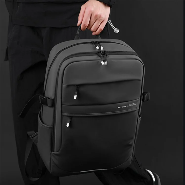 WEPOWER 1328 Sac à dos de voyage pour ordinateur portable professionnel en tissu 900D - Sac à dos double épaule pour étudiants - Noir
