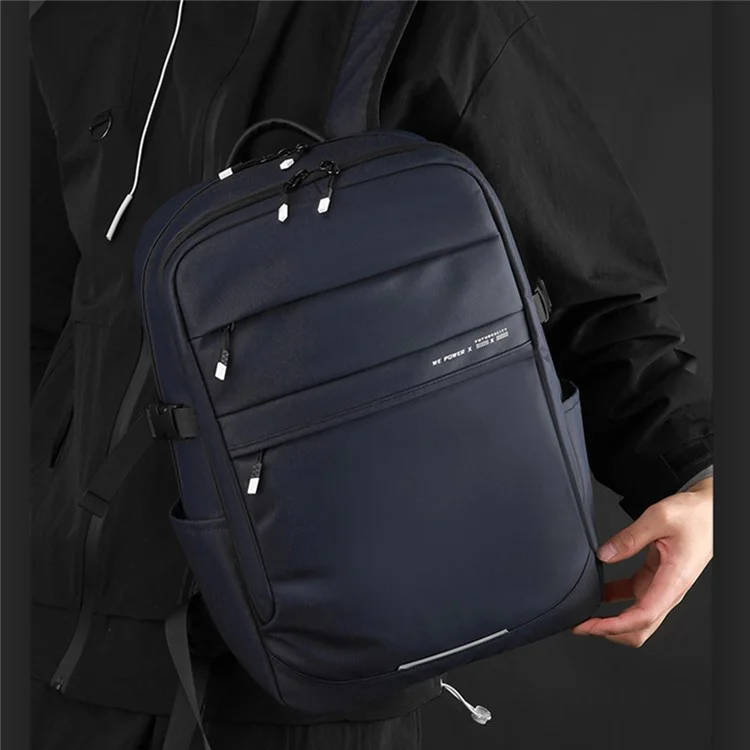 WEPOWER 1328 Sac à dos de voyage pour ordinateur portable professionnel en tissu 900D - Sac à dos double épaule pour étudiants - Noir