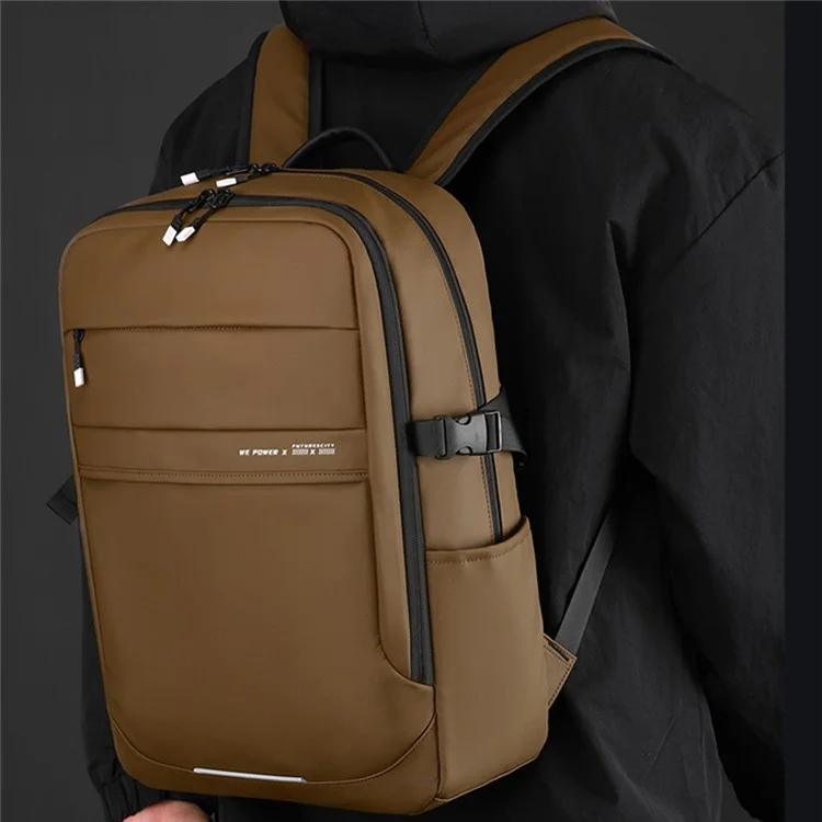 WEPOWER 1328 Sac à dos de voyage pour ordinateur portable professionnel en tissu 900D - Sac à dos double épaule pour étudiants - Noir