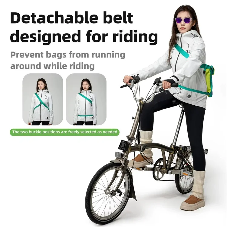 ROCKBROS H58 / 30170028001 Sac à bandoulière de cyclisme de 5 L à grande capacité, pliable pour vélo