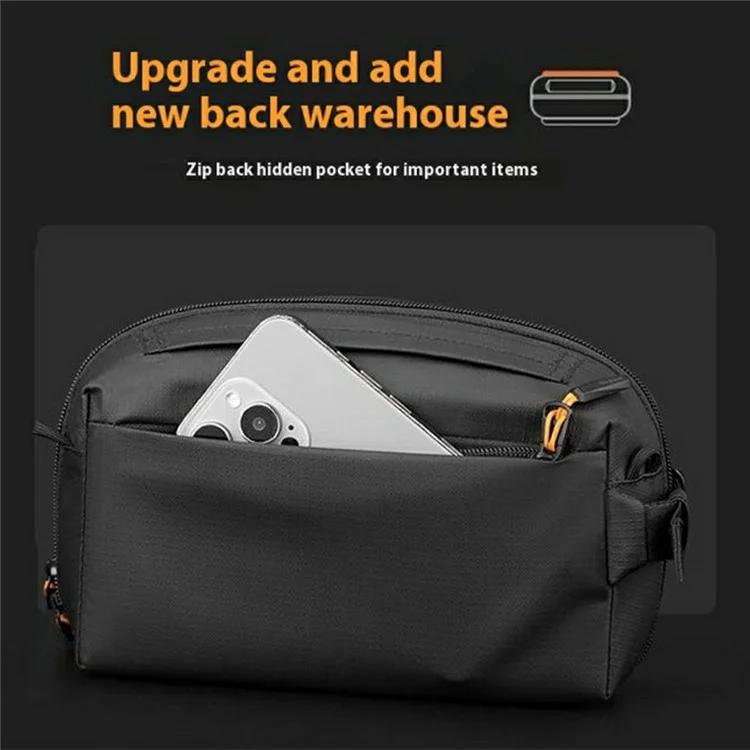 WEPOWER 1325 Waterproof Digital Cable Organizer Storage Pouch Portable Crossbody Shoulder Bag - Black