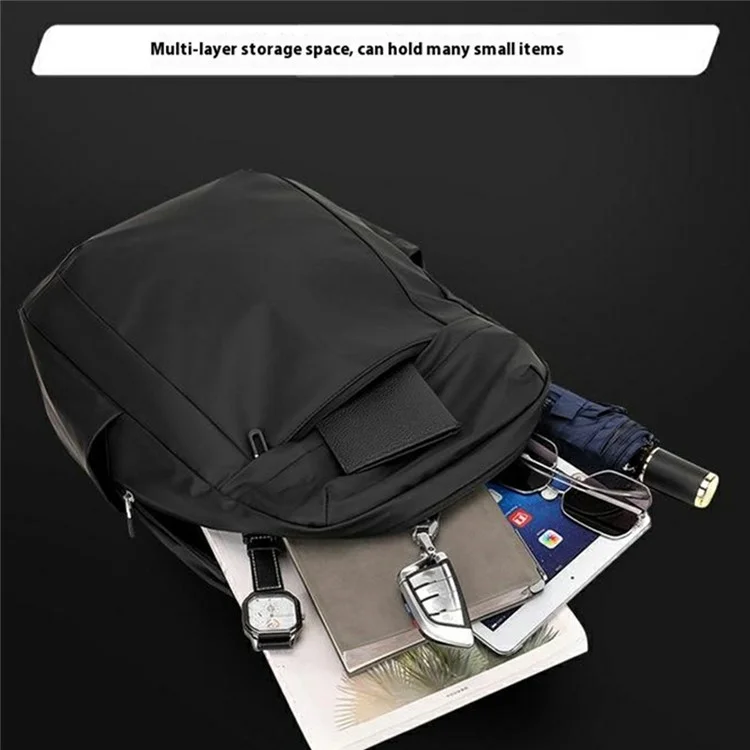 WEPOWER 3428 Business-Rucksack mit großem Fassungsvermögen, Laptoptasche, lässiger Schulrucksack, Pendler-Tagesrucksack - Schwarz