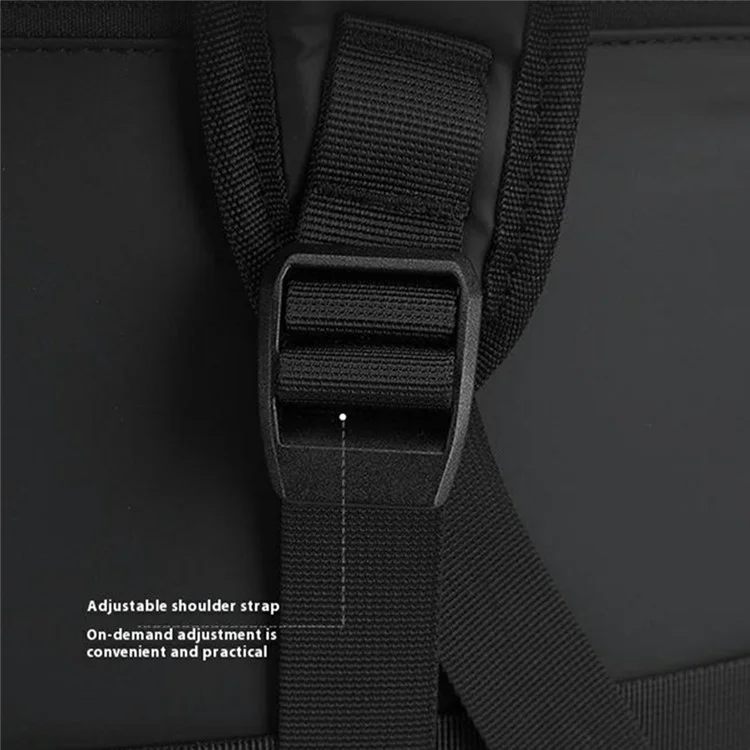 WEPOWER 3428 Business-Rucksack mit großem Fassungsvermögen, Laptoptasche, lässiger Schulrucksack, Pendler-Tagesrucksack - Schwarz