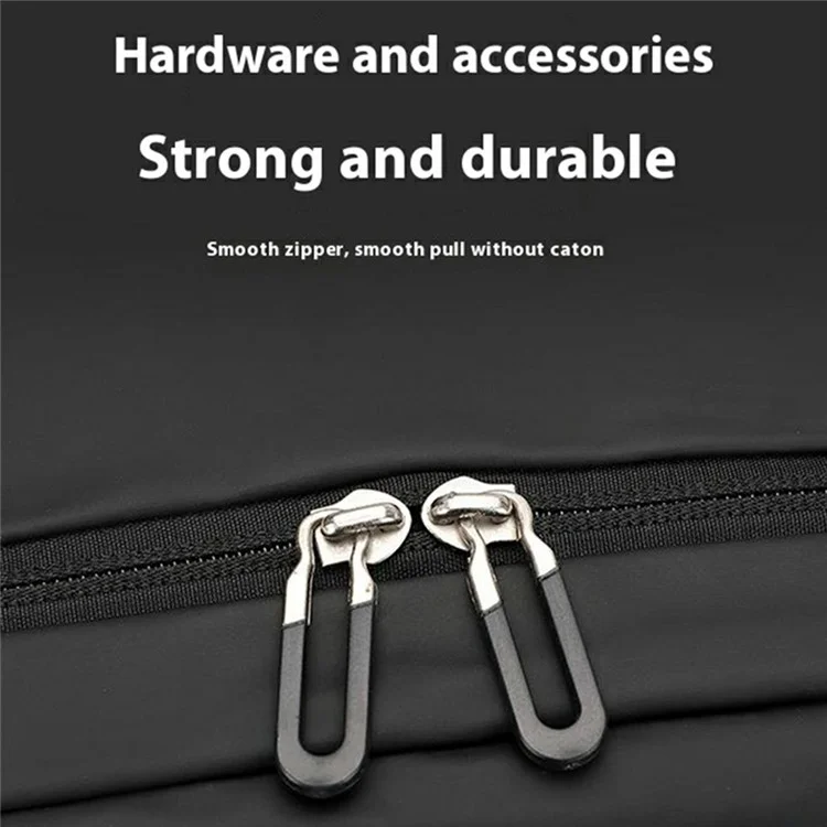 WEPOWER 3428 Business-Rucksack mit großem Fassungsvermögen, Laptoptasche, lässiger Schulrucksack, Pendler-Tagesrucksack - Schwarz
