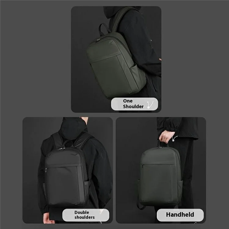 WEPOWER 3428 Business-Rucksack mit großem Fassungsvermögen, Laptoptasche, lässiger Schulrucksack, Pendler-Tagesrucksack - Schwarz