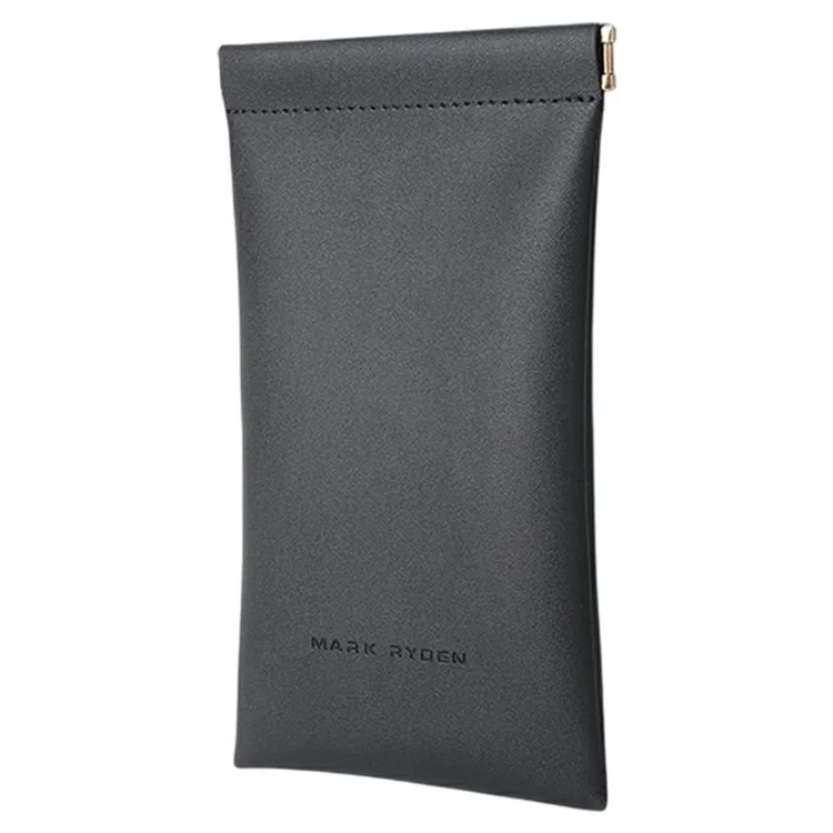 MARK RYDEN MR79 Carteira Compacta com Bolso para Moedas, Fecho de Mola Metálico em Tecido Oxford - Preto