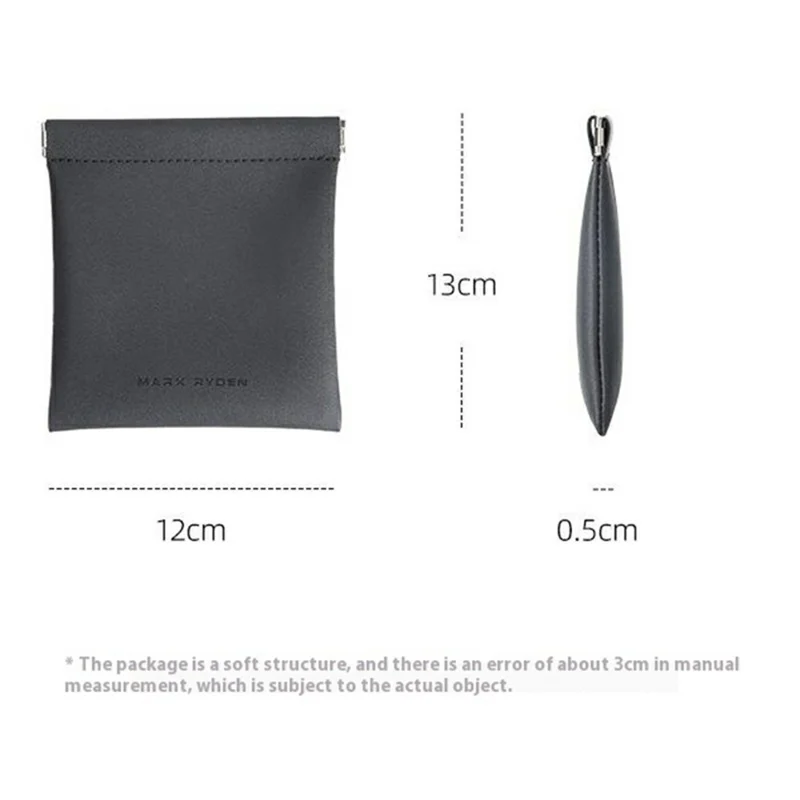 MARK RYDEN MR72 Oxford Cloth Automatic Closing Earphone Key Cable Storage Pouch Portable Coin Purse - Grey