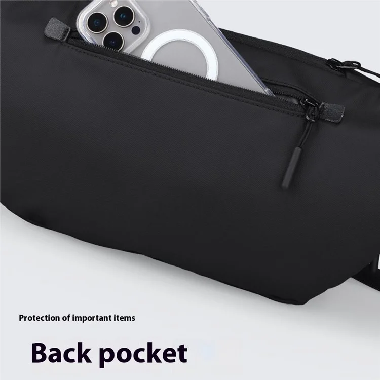 MARK RYDEN MR901 Letters Print Waterproof Shoulder Bag for Men Crossbody Bag with Quick Release Buckle - Black+Grey