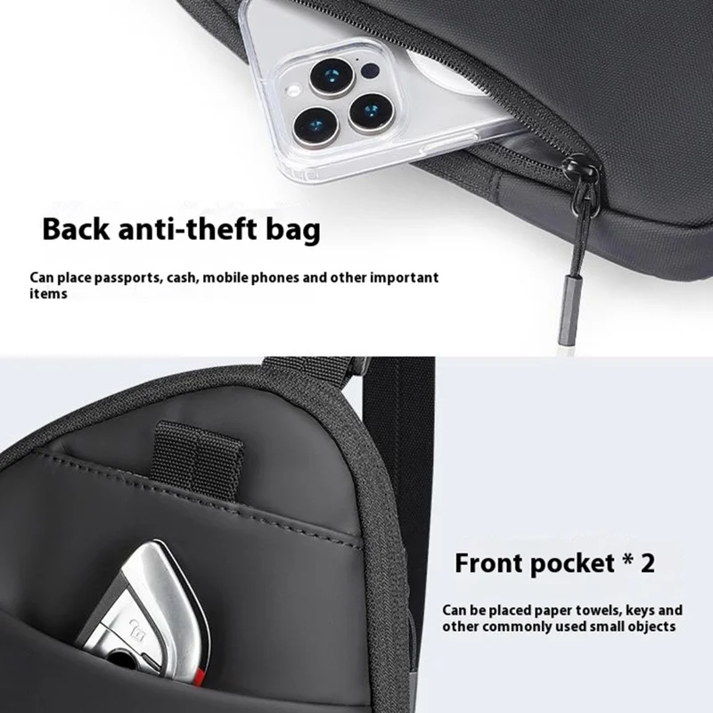 MARK RYDEN MR732 Bolsa Impermeável Antifurto para Homens, Mochila Transversal Leve