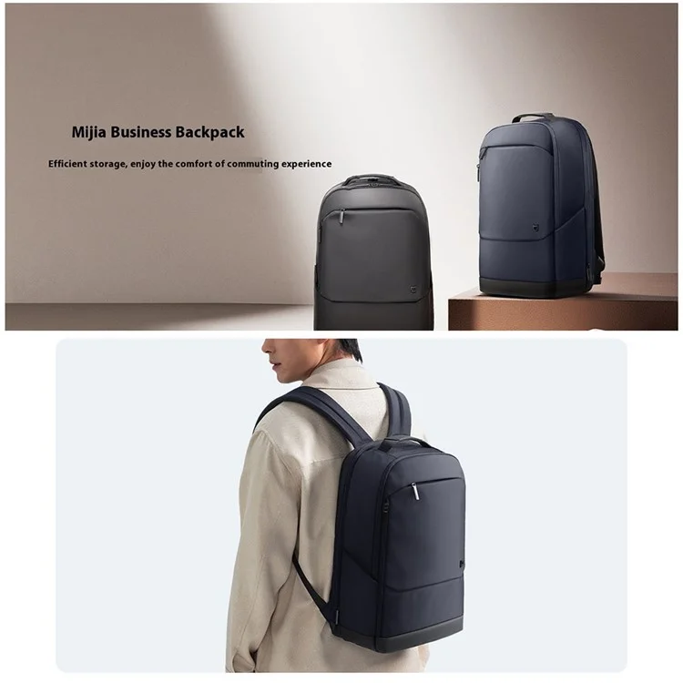 XIAOMI MIJIA Business-Rucksack 20L Laptop Zweischulter-Tasche Polyester Wasserdicht Reise-Daypack - Schwarz
