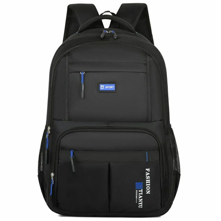 Lässiger Reise-Laptop-Rucksack 15 Zoll aus Oxford-Stoff für Männer und Frauen - Leichter Tagesrucksack in Blau