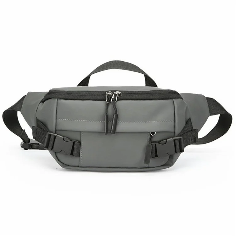 Bolsa Transversal Masculina Tiracolo Pochete Casual para Viagem e Uso Diário - Cinza Escuro