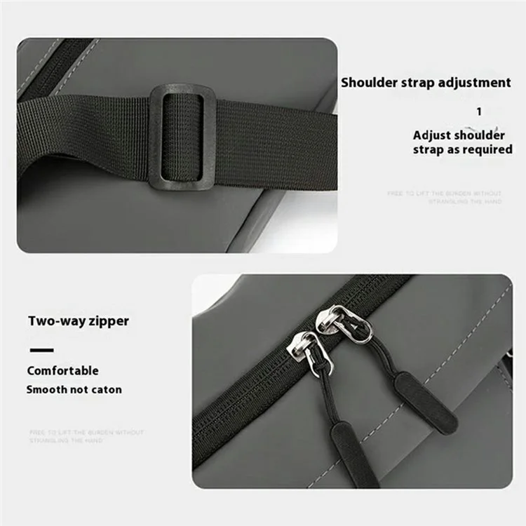 Bolsa Transversal Masculina Tiracolo Pochete Casual para Viagem e Uso Diário - Cinza Escuro