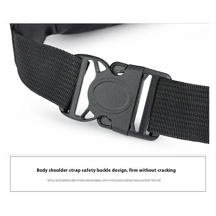 Waterproof Sports Waist Pack for Men Women Fanny Pack Crossbody Bags with Zipper Pockets - Black