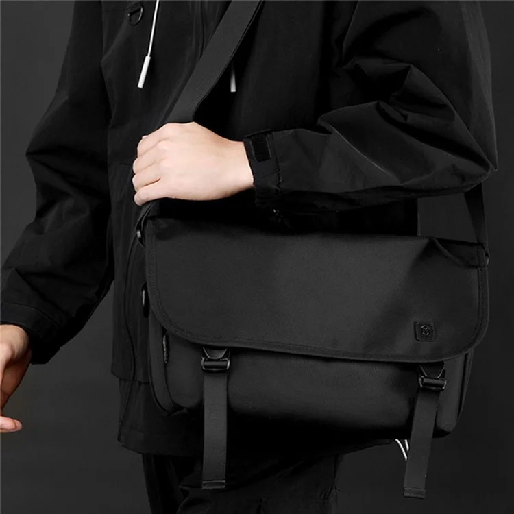 WEPOEWR 2163 Bolsa Mensageiro de Viagem à Prova d'Água em Nylon 1680D Transversal para Homens - Preto