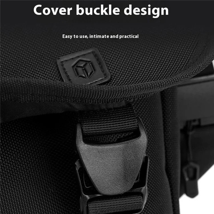 WEPOEWR 2163 Bolsa Mensageiro de Viagem à Prova d'Água em Nylon 1680D Transversal para Homens - Preto