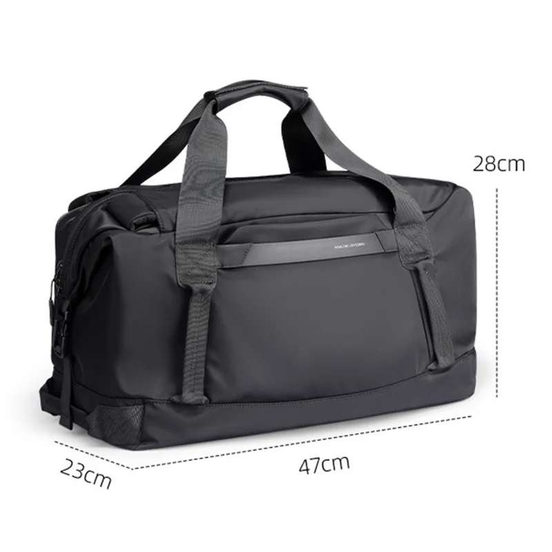 MARK RYDEN MR5045 30L Travel Duffle Large Capacity Oxford Fabric Dry Wet Separation Gym Bag - Black