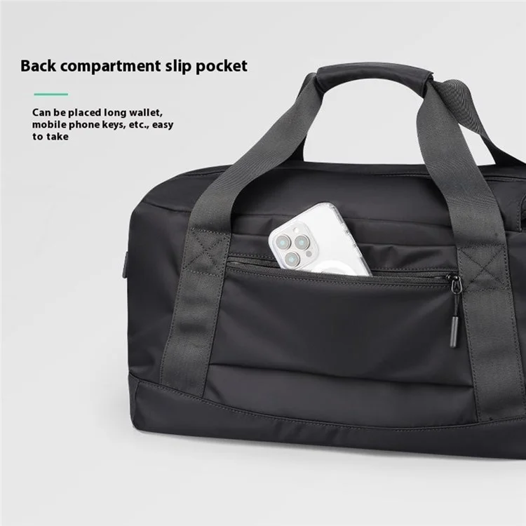 MARK RYDEN MR5045 30L Travel Duffle Large Capacity Oxford Fabric Dry Wet Separation Gym Bag - Black