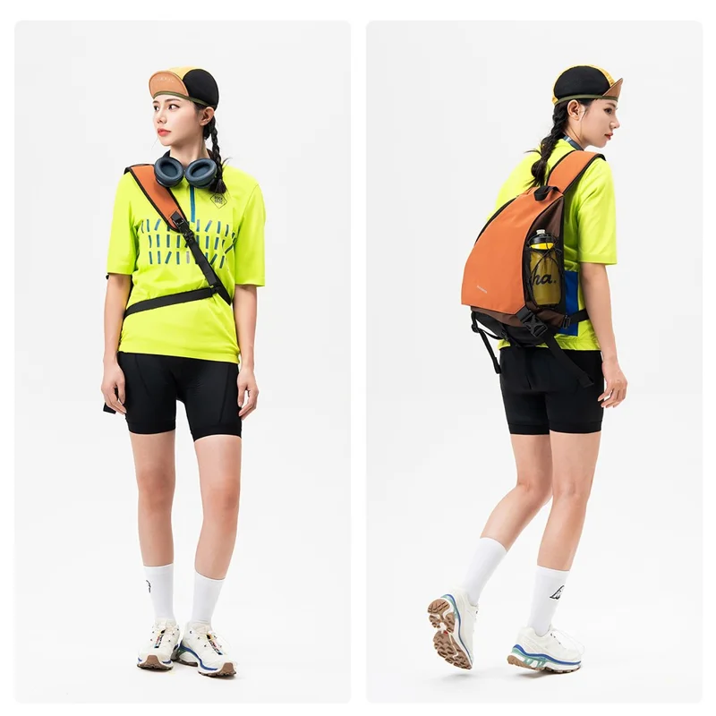 ROCKBROS 11,5L Bolsa Transversal Externa para Mochila de Ombro Único para Hiking, Ciclismo e Montanhismo, 30170032 H60 30170032001 - Laranja