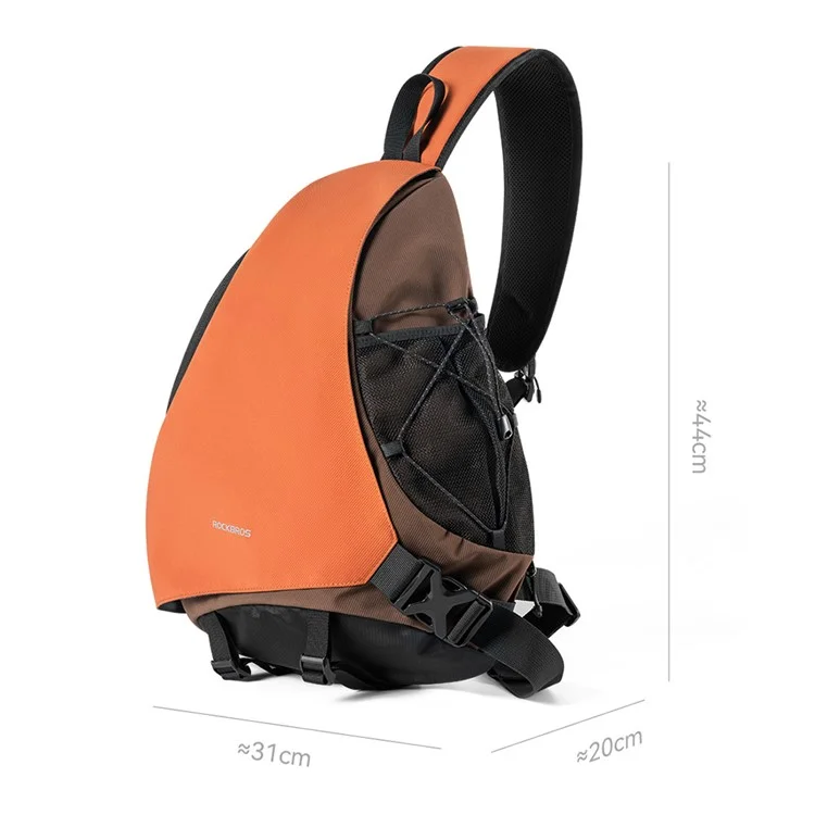 ROCKBROS 11,5L Bolsa Transversal Externa para Mochila de Ombro Único para Hiking, Ciclismo e Montanhismo, 30170032 H60 30170032001 - Laranja