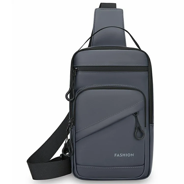 Herren Mode Umhängetasche Multifunktional Business Casual Brusttasche Umhängetasche - Grau