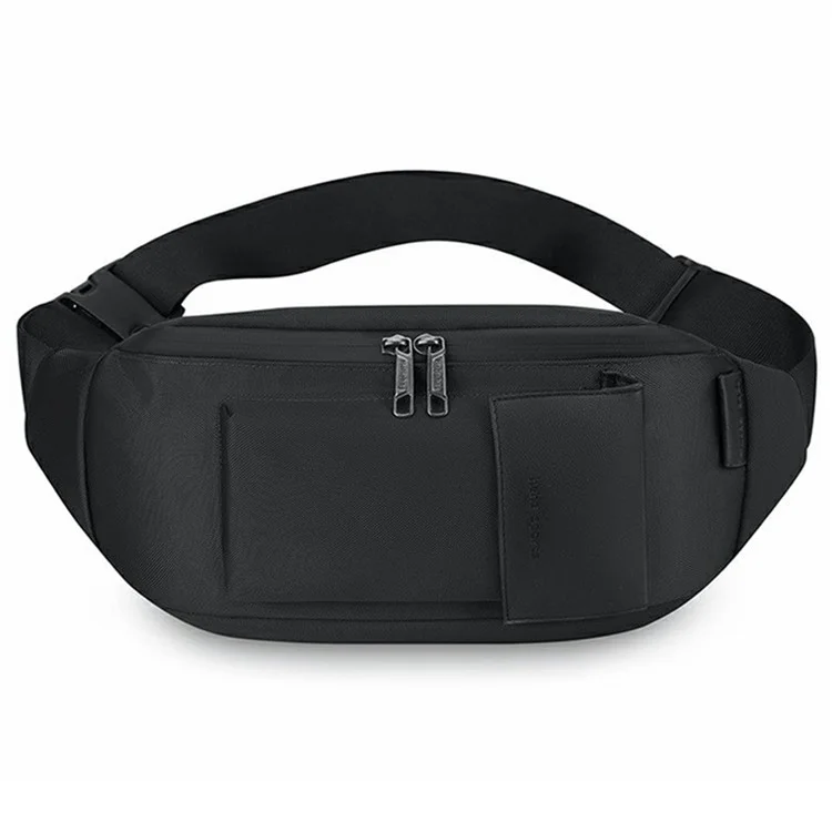 Marsupio da Running per Uomo Oxford Casual Sportivo Monospalla Tracolla Borsa a Tracolla - Nero