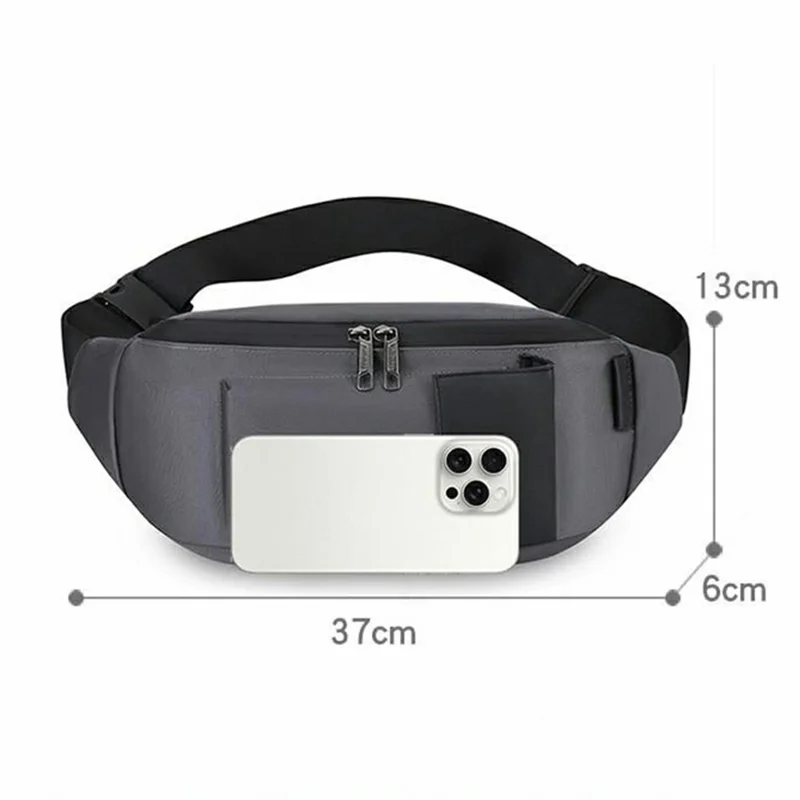 Marsupio da Running per Uomo Oxford Casual Sportivo Monospalla Tracolla Borsa a Tracolla - Nero