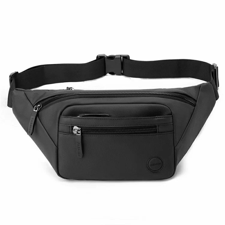 Borsa a Vita da Uomo Casual Outdoor Sport Borsa a Tracolla Monospalla Borsa Petto di Moda - Nero