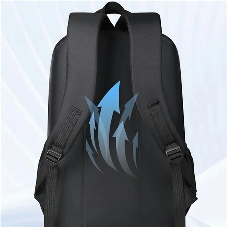 Mochila de Gran Capacidad de 20-35L para Hombre, Tela Oxford, para Viajes de Negocios, Portátil y Uso Diario Casual - Negro