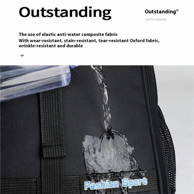 Mochila de Gran Capacidad de 20-35L para Hombre, Tela Oxford, para Viajes de Negocios, Portátil y Uso Diario Casual - Negro