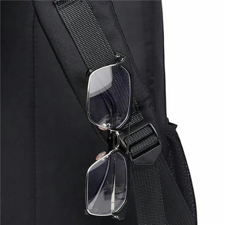 Mochila de Gran Capacidad de 20-35L para Hombre, Tela Oxford, para Viajes de Negocios, Portátil y Uso Diario Casual - Negro
