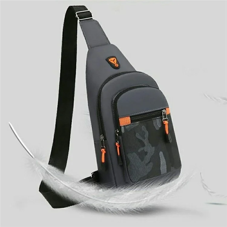 Casual Fashion Men Chest Bag Crossbody Bag Multi-Functional Travel Single Shoulder Pack - Horizontal Zipper / Black