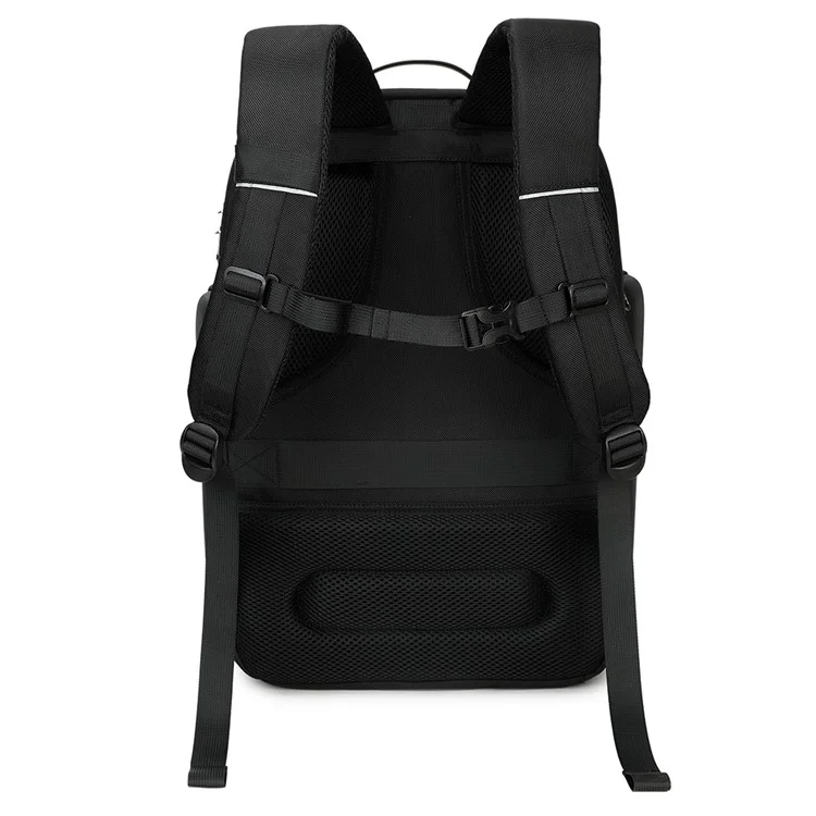 COOLBELL CB-8306 15.6 Inch Laptop Backpack Large Capacity Waterproof Business Travel Dual Shoulder Bag - Black
