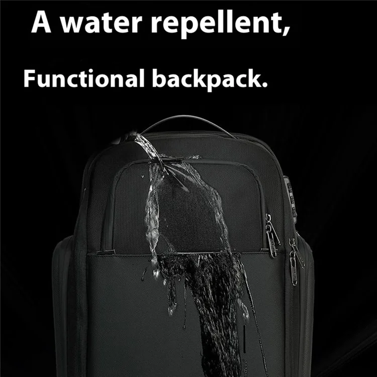 COOLBELL CB-8306 15.6 Inch Laptop Backpack Large Capacity Waterproof Business Travel Dual Shoulder Bag - Black