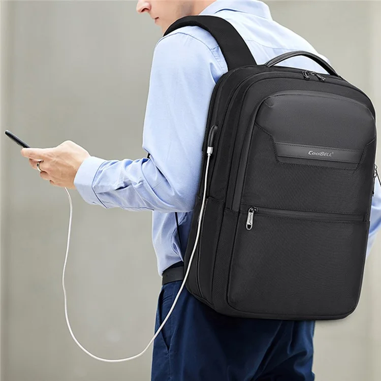 COOLBELL CB-8307 Zaino per Laptop da Uomo con Separazione Umido-Asciutto, Borsa per Studenti Universitari, Zaino da Viaggio ad Alta Capacità