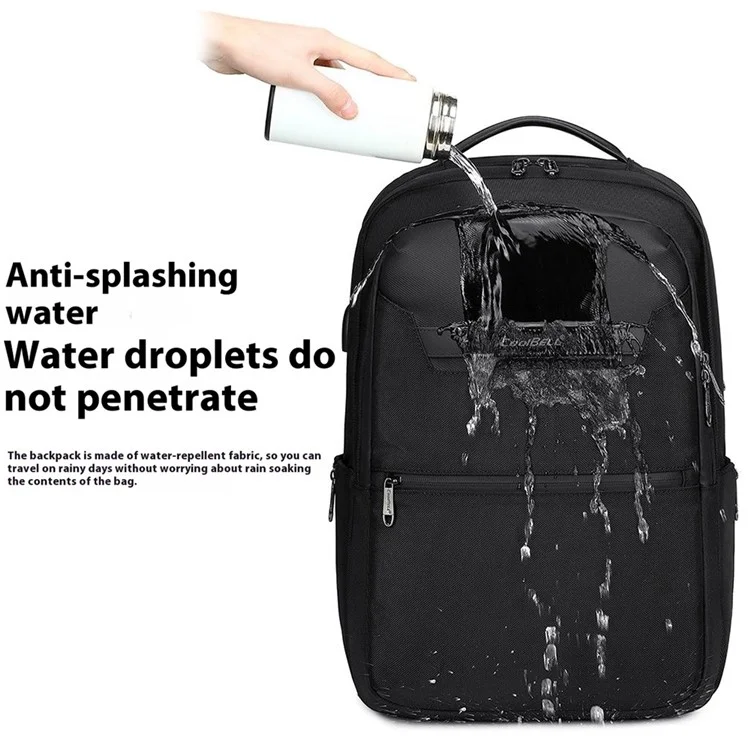 COOLBELL CB-8307 Zaino per Laptop da Uomo con Separazione Umido-Asciutto, Borsa per Studenti Universitari, Zaino da Viaggio ad Alta Capacità