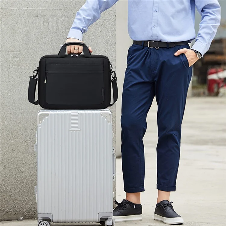COOLBELL CB-2129 15.6 Inch Laptop Bag Business Briefcase Shockproof Waterproof Messenger Bag - Black