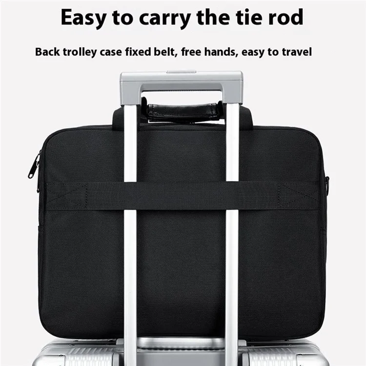 COOLBELL CB-2129 15.6 Inch Laptop Bag Business Briefcase Shockproof Waterproof Messenger Bag - Black
