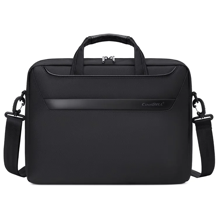 COOLBELL CB-2128 15.6 Inch Laptop Bag Single Shoulder Messenger Bag Shockproof Waterproof Business Briefcase - Black