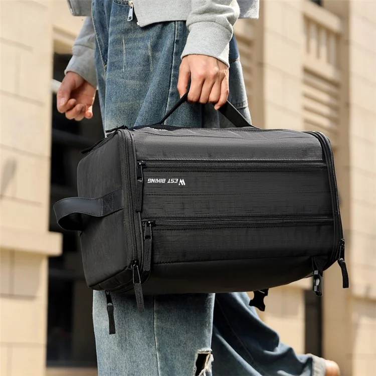WEST BIKING YP0707401 22L Wet and Dry Separation Cycling Helmet Storage Crossbody Bag with Shoe Compartment