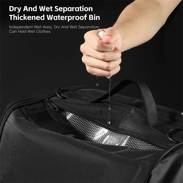 WEST BIKING YP0707401 22L Wet and Dry Separation Cycling Helmet Storage Crossbody Bag with Shoe Compartment