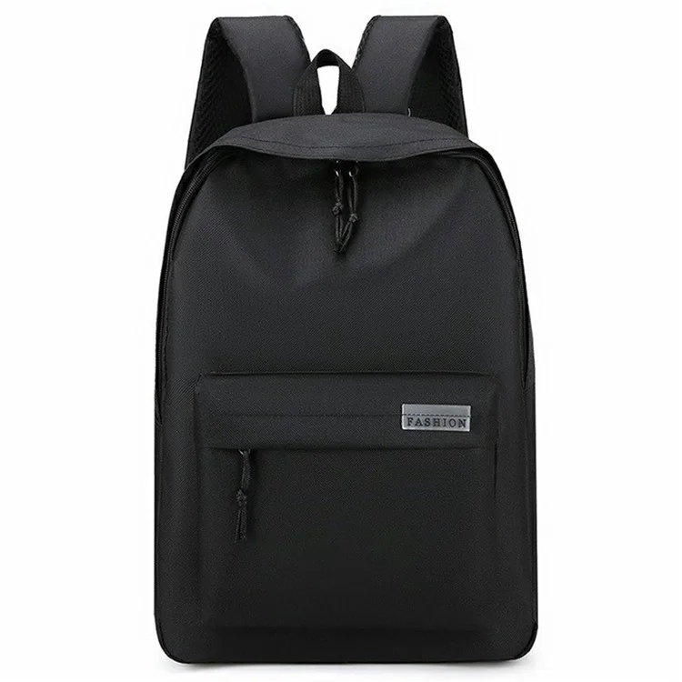 Business Travel Laptop Backpack Oxford Cloth High School College Students Dual Shoulder Bag - Black