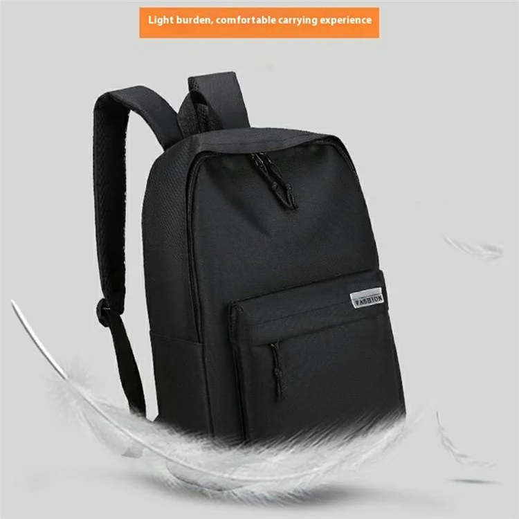 Business Travel Laptop Backpack Oxford Cloth High School College Students Dual Shoulder Bag - White