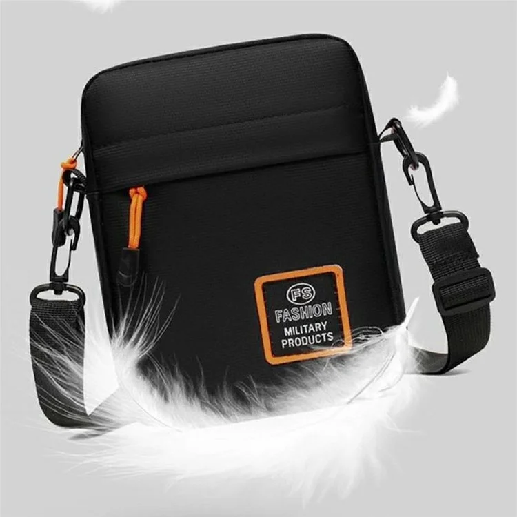 Bolsa Masculina Transversal para Atividades Externas em Tecido Oxford - Esportiva, Casual, Tiracolo - Preto