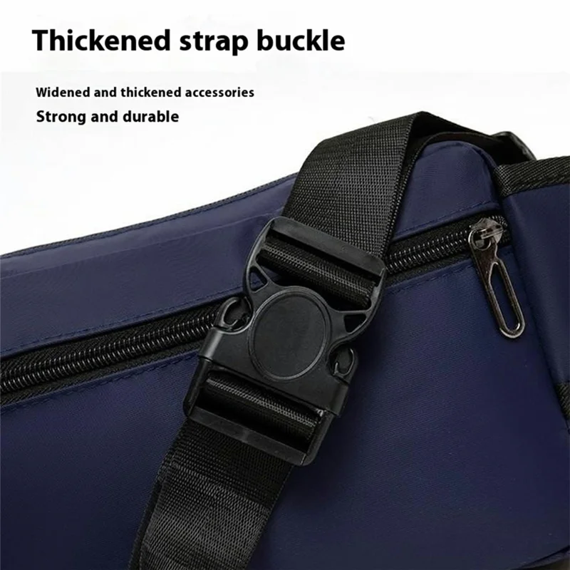 Outdoor Waist Bag Crossbody Chest Pack Men Running Sports Fanny Pack Multi-Pocket Nylon Cashier Pack - Blue
